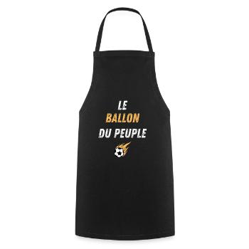 Le ballon du peuple cadeau football - Tablier de cuisine - noir - Devant - AI Model Male 185 dark (185cm)