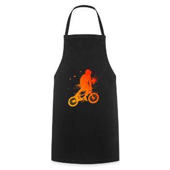 Women's Men's Bike bmx Bicycle bmx Cycling - Cooking Apron - black - Front - AI Model Male 185 dark (185cm)