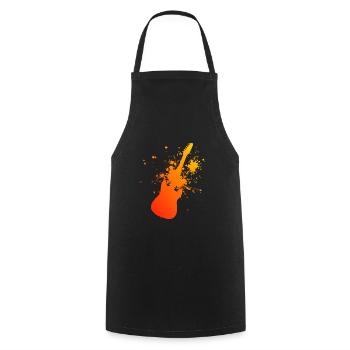 Damen Gitarre Guitar Gitarrist Guitar Player - Kochschürze - Schwarz - Vorne - AI Model Male 185 dark (185cm)