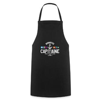 Capitaine Noirmoutier - Tablier de cuisine - noir - Devant - AI Model Male 185 dark (185cm)