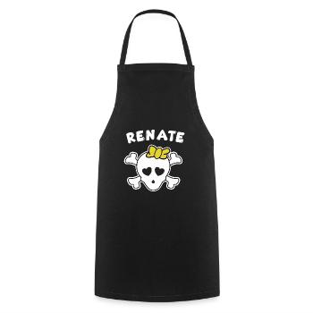Pirate Renate Design pour les filles et les femmes - Tablier de cuisine - noir - Devant - AI Model Male 185 dark (185cm)