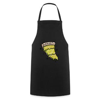 Pizza | Earth | Geology | Geologist | funny - Cooking Apron - black - Front - AI Model Male 185 dark (185cm)