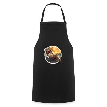 Relaxation & Holidays - Cooking Apron - black - Front - AI Model Male 185 dark (185cm)