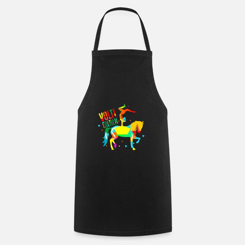 Voltigieren Pferd - Kochschürze - Schwarz