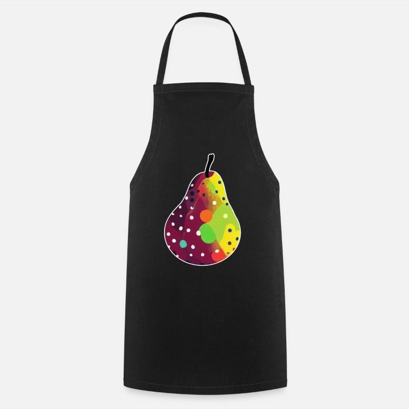 POIRE POP ART - Tablier de cuisine - noir
