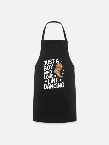 Line Dancing Tanzen Tänzer - Kochschürze - Schwarz