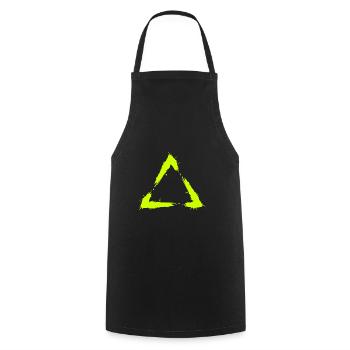 Icon Triangle Brush Design New Yellow - Cooking Apron - black - Front - AI Model Male 185 dark (185cm)