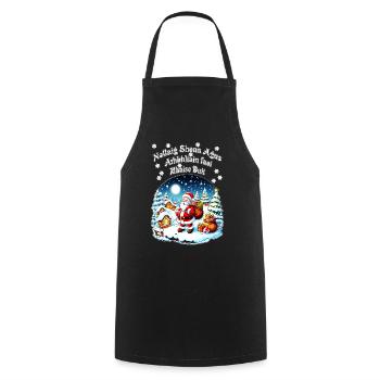 Irish Gealic Christmas New Year Seasonal Greeting - Cooking Apron - black - Front - AI Model Male 185 dark (185cm)