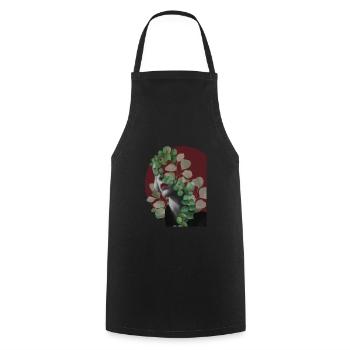 Femme abstraite - Tablier de cuisine - noir - Devant - AI Model Male 185 dark (185cm)