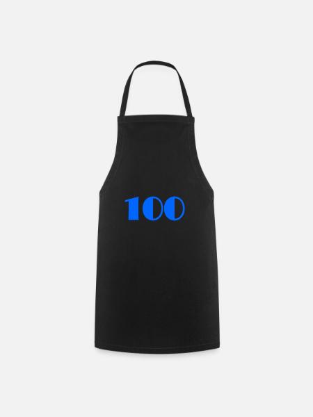 100. 100 ANS. 100e ANNIVERSAIRE. ANNIVERSAIRE - Tablier de cuisine - noir