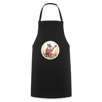 L’opossum joue du banjo - Tablier de cuisine - noir - Devant - AI Model Male 185 dark (185cm)