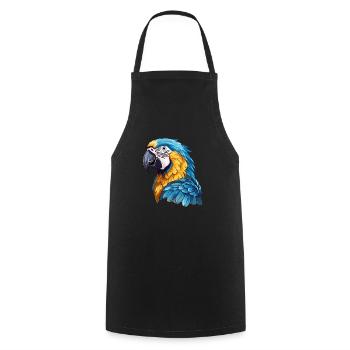 Blue and gold macaw - Cooking Apron - black - Front - AI Model Male 185 dark (185cm)