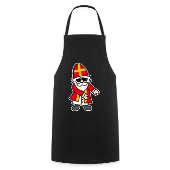 Sinterklaas Saint Nicolais Floss Dance Flossing - Kochschürze - Schwarz - Vorne - AI Model Male 185 dark (185cm)