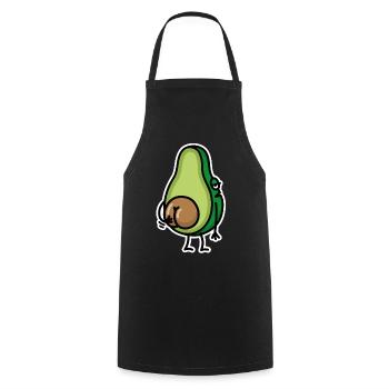Funny avocado butt scratching ass gift idea - Cooking Apron - black - Front - AI Model Male 185 dark (185cm)