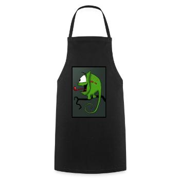 caméléon - Tablier de cuisine - noir - Devant - AI Model Male 185 dark (185cm)