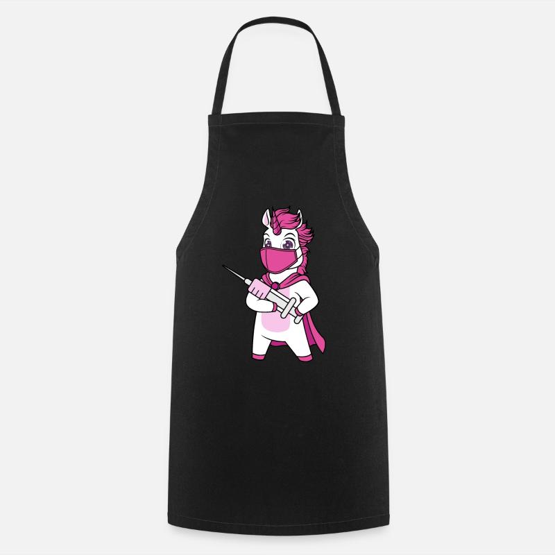 Vaccination vaccinée Licorne immunicorne - Tablier de cuisine - noir