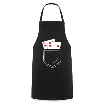 poker - Cooking Apron - black - Front - AI Model Male 185 dark (185cm)