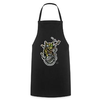 STEAMCATPUNX 01 - Cooking Apron - black - Front - AI Model Male 185 dark (185cm)