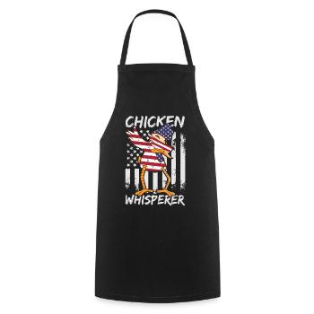 Hühnerflüsterer Chicken Whisperer - Cooking Apron - black - Front - AI Model Male 185 dark (185cm)