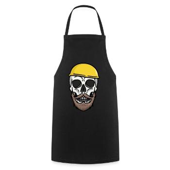 Crafts Safety helmet Skull Construction site work Job - Cooking Apron - black - Front - AI Model Male 185 dark (185cm)
