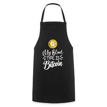 Bitcoin BTC Crypto Blockchain Coin Exchange Coin - Tablier de cuisine - noir - Devant - AI Model Male 185 dark (185cm)