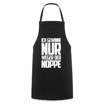 Ich gewinne nur wegen Noppe Tischtennisspieler - Kochschürze - Schwarz - Vorne - AI Model Male 185 dark (185cm)