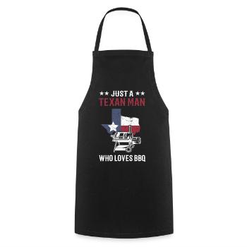 Barbecue Texas - Tablier de cuisine - noir - Devant - AI Model Male 185 dark (185cm)