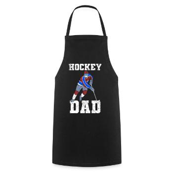 Hockey Dad Eishockey - Kochschürze - Schwarz - Vorne - AI Model Male 185 dark (185cm)