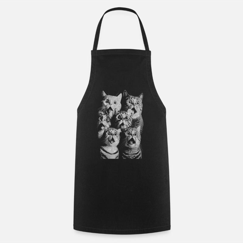 Graphique Funny Animals Cat - Tablier de cuisine - noir