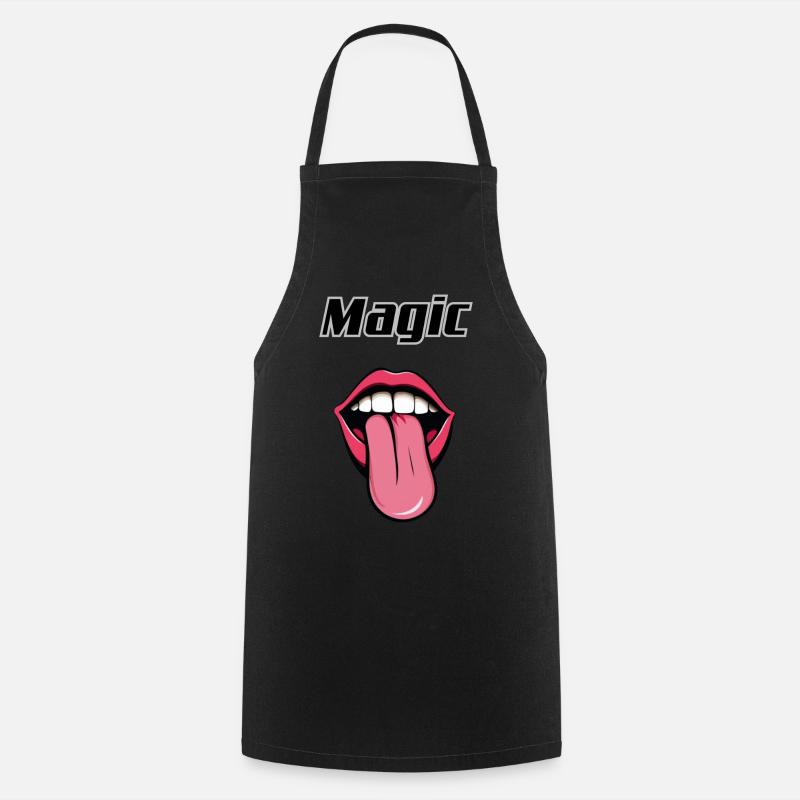Magic Tongue - Cooking Apron - black