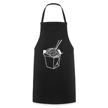 Brainfood1 Invert - Cooking Apron - black - Front - AI Model Male 185 dark (185cm)