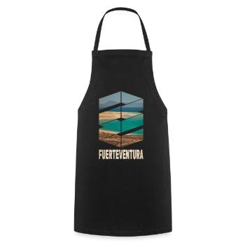 Fuerteventura Sommer Sonne Strand Meer Palmen - Kochschürze - Schwarz - Vorne - AI Model Male 185 dark (185cm)