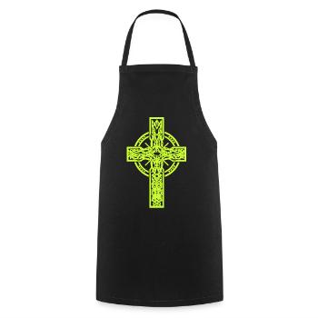 Kreuz Kreuze Kruzifix Halloween - Kochschürze - Schwarz - Vorne - AI Model Male 185 dark (185cm)