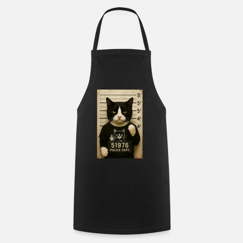 Chat de prison - Tablier de cuisine - noir