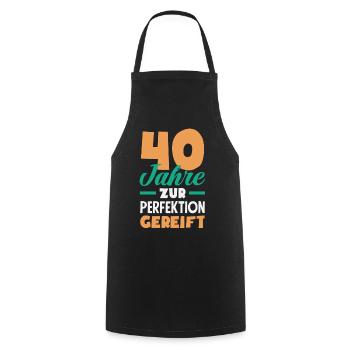 Funny 40th Birthday Gift Birthday Shirt - Cooking Apron - black - Front - AI Model Male 185 dark (185cm)