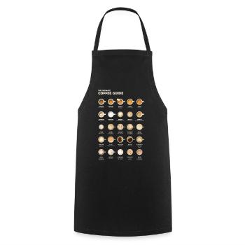 Tableau ultime du café espresso - Tablier de cuisine - noir - Devant - AI Model Male 185 dark (185cm)