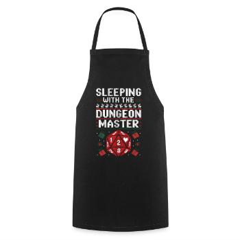 Sleeping with the DM - Funny D'n'D - Cooking Apron - black - Front - AI Model Male 185 dark (185cm)