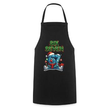 67 Six Seven Christmas 6 7 - Tablier de cuisine - noir - Devant - AI Model Male 185 dark (185cm)