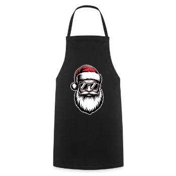 Cool Santa Claus with Sunglasses - Cooking Apron - black - Front - AI Model Male 185 dark (185cm)