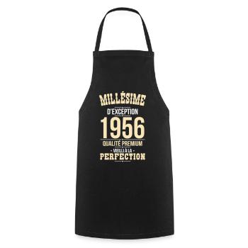 1956 – Millésime d’exception – Qualité premium - Tablier de cuisine - noir - Devant - AI Model Male 185 dark (185cm)