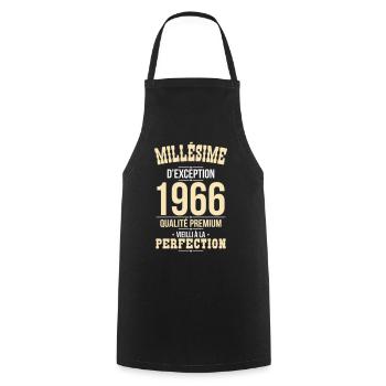 1966 – Millésime d’exception – Qualité premium - Tablier de cuisine - noir - Devant - AI Model Male 185 dark (185cm)