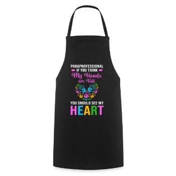Paraeducator Teacher Assistant Paraprofessional - Cooking Apron - black - Front - AI Model Male 185 dark (185cm)