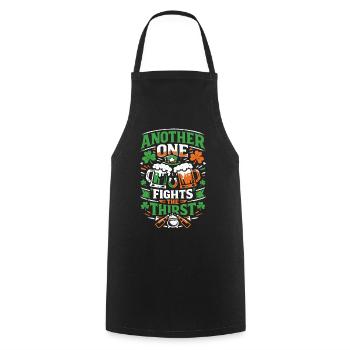 Another one fights the thirst | St Patrick's Day - Cooking Apron - black - Front - AI Model Male 185 dark (185cm)