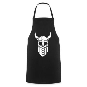Viking Minimalist Warrior Geometric Mascot - Cooking Apron - black - Front - AI Model Male 185 dark (185cm)