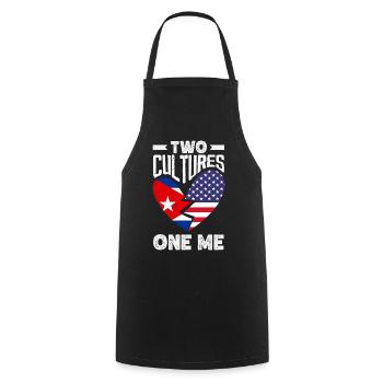 Cuba Pride & Home - Design du drapeau de Cuba - Tablier de cuisine - noir - Devant - AI Model Male 185 dark (185cm)