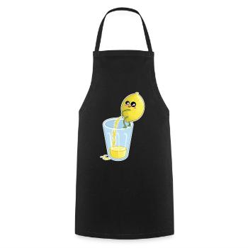 Zitrone macht Saft – Lustiger Cartoon - Kochschürze - Schwarz - Vorne - AI Model Male 185 dark (185cm)