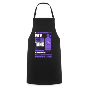 Scuba Tauchflasche unter Druck - Kochschürze - Schwarz - Vorne - AI Model Male 185 dark (185cm)