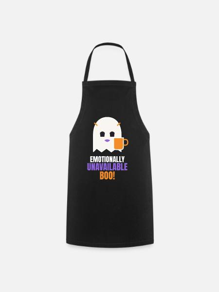 Emotional nicht verfügbarer Boo Ghost - Kochschürze - Schwarz