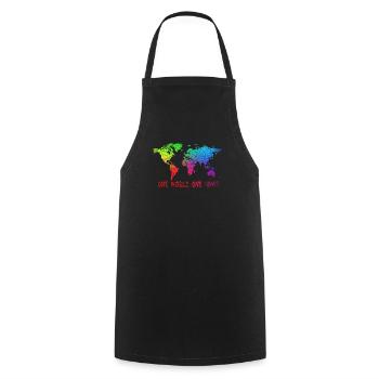 Un monde une maison - Tablier de cuisine - noir - Devant - AI Model Male 185 dark (185cm)