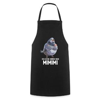 pigeon colombe oiseau pigeon amateur mimimi - Tablier de cuisine - noir - Devant - AI Model Male 185 dark (185cm)